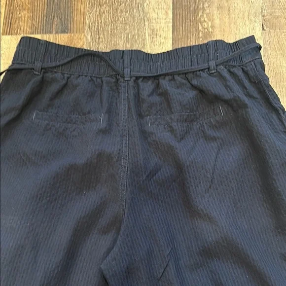 Blue-black high waisted, wide leg business casual pants - Picture 3 of 3